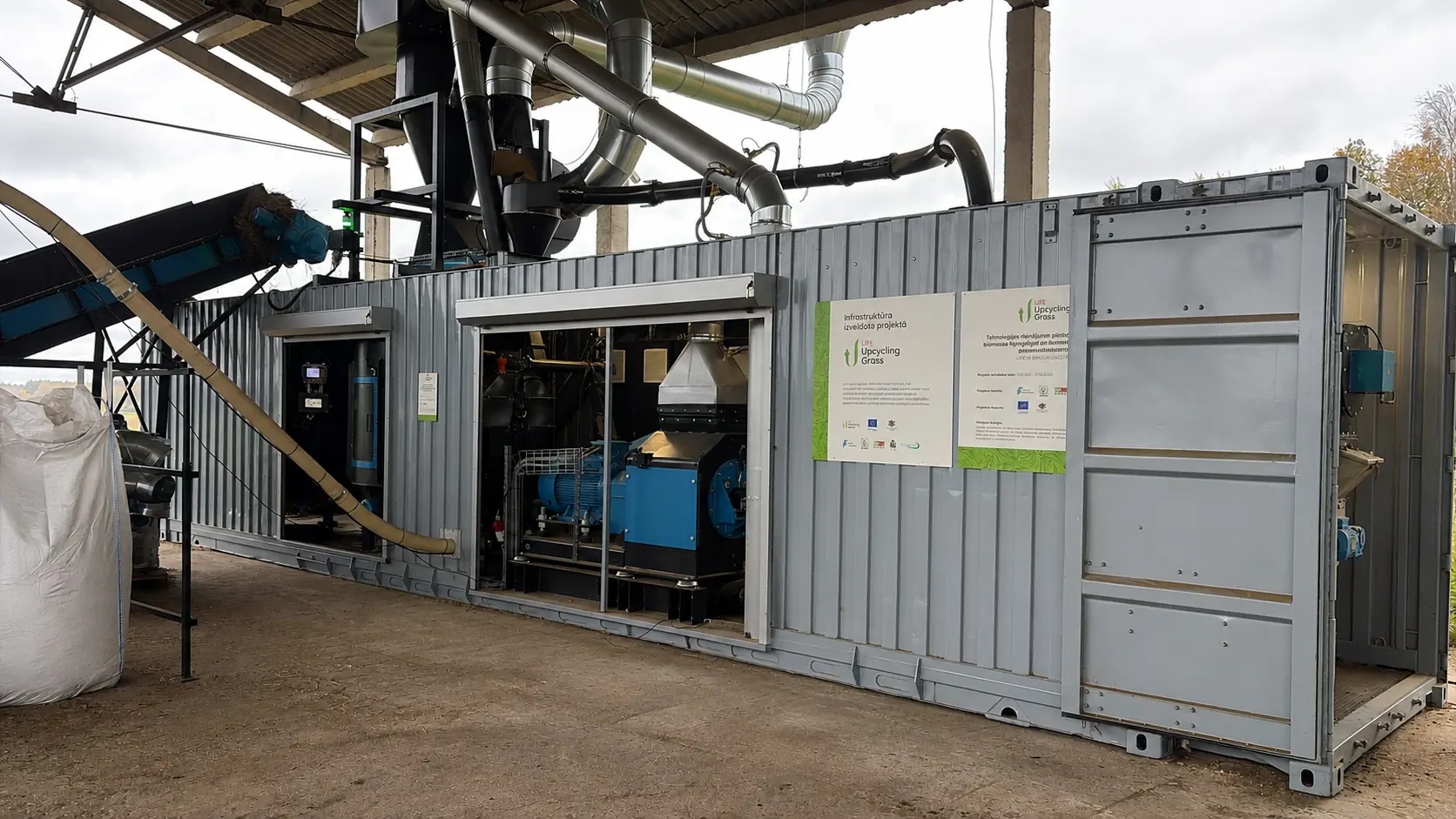 PelletCore container module — assembly completed and installed at the customer’s site